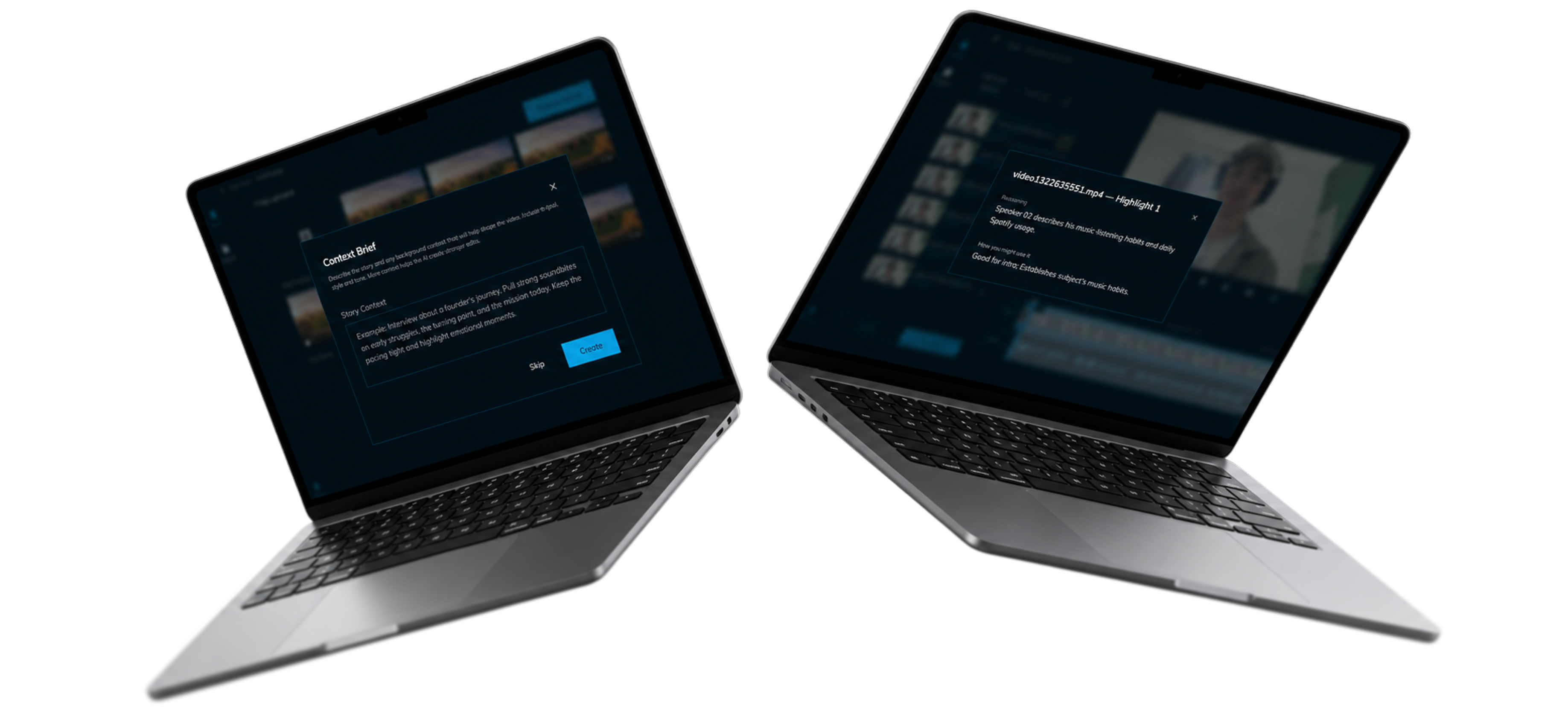 SelexAI displayed across two laptop screens